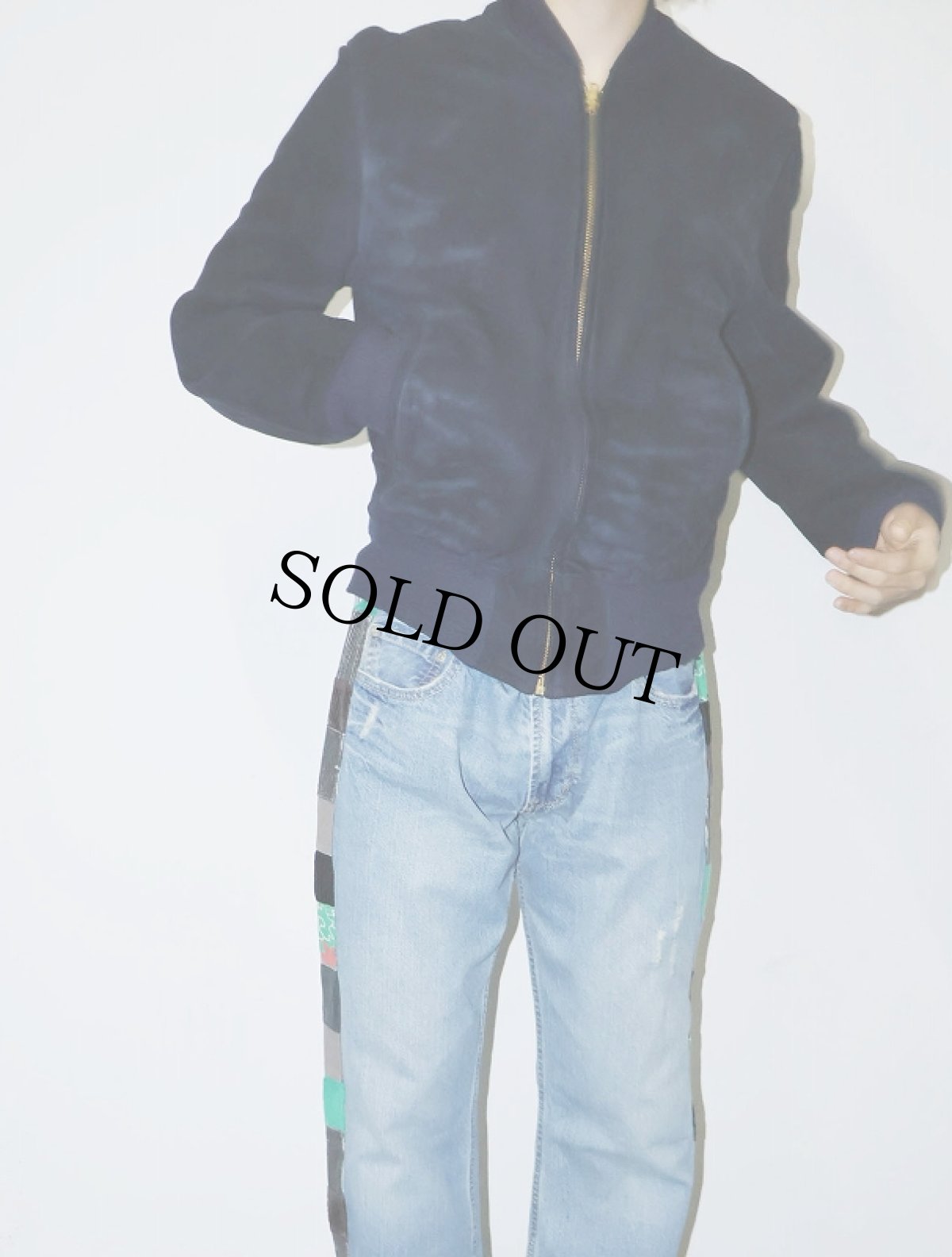 画像4: 50〜60's Admiral Byrd スエードレザージャケット NAVY (4)