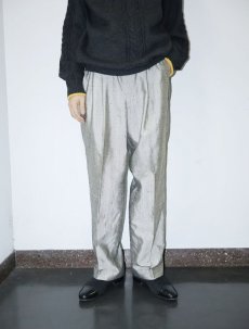 画像3: 60's Sangwoo シャイニー 2タックスラックス W34 (3)