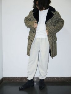 画像2: 70's TOWNCRAFT Penneys 千鳥格子柄 ボアライナー ウールハーフコート SIZE42L (2)