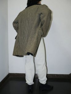 画像3: 70's TOWNCRAFT Penneys 千鳥格子柄 ボアライナー ウールハーフコート SIZE42L (3)