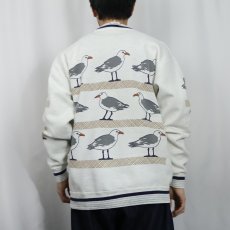 画像3: 90's MICHIGAN RAG CO. USA製 カモメ柄 プリントスウェット L (3)