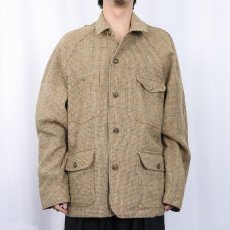 画像2: 90's RED FOX USA製 グレンチェック柄 ウールチョアコート XL (2)