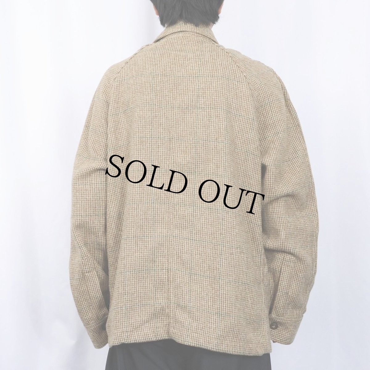 画像3: 90's RED FOX USA製 グレンチェック柄 ウールチョアコート XL (3)