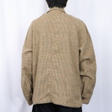 画像3: 90's RED FOX USA製 グレンチェック柄 ウールチョアコート XL (3)