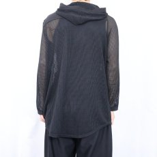 画像3: 90's DREAM BEACH USA製 メッシュジップパーカー BLACK M (3)