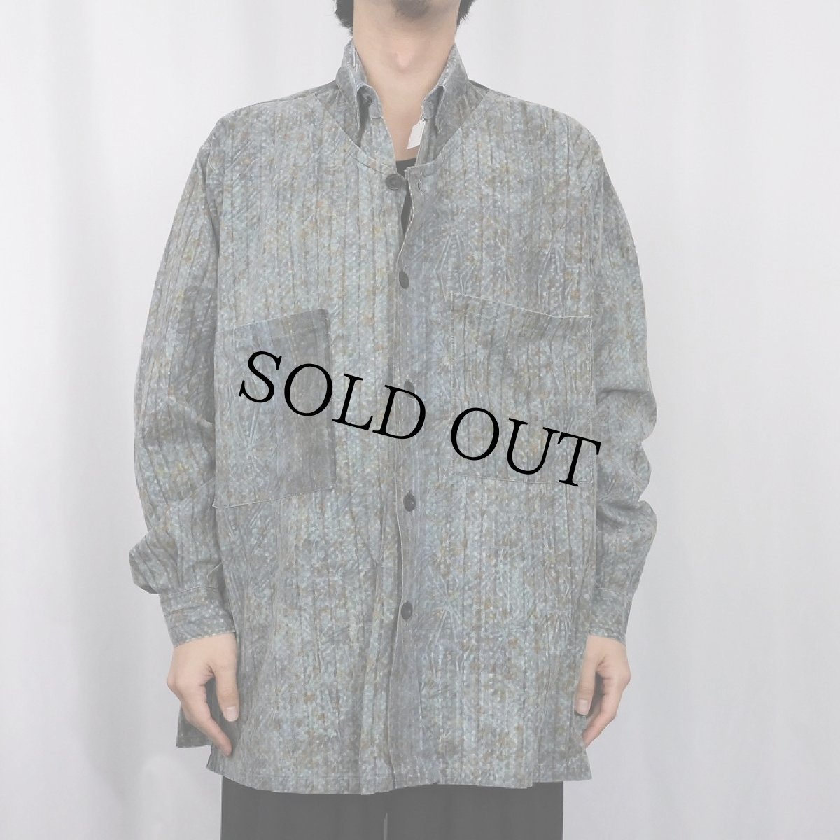 画像2: 総柄 レイヤードデザインシャツ  (2)