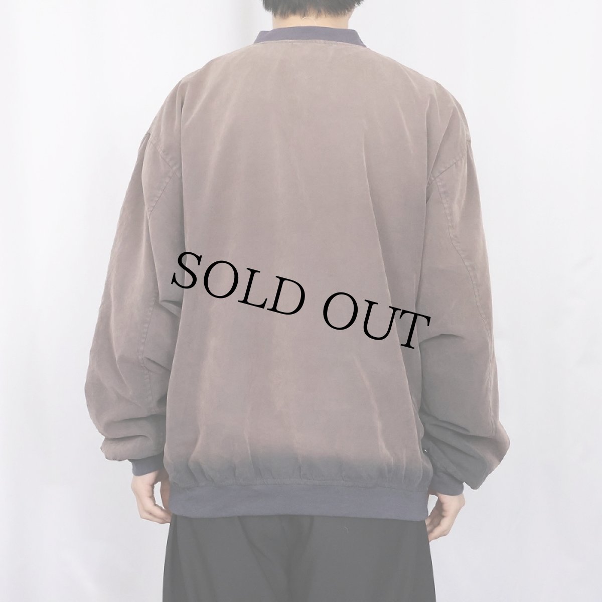 画像3: mg golf Vネック フェード ソフトシェルプルオーバージャケット NAVY L (3)