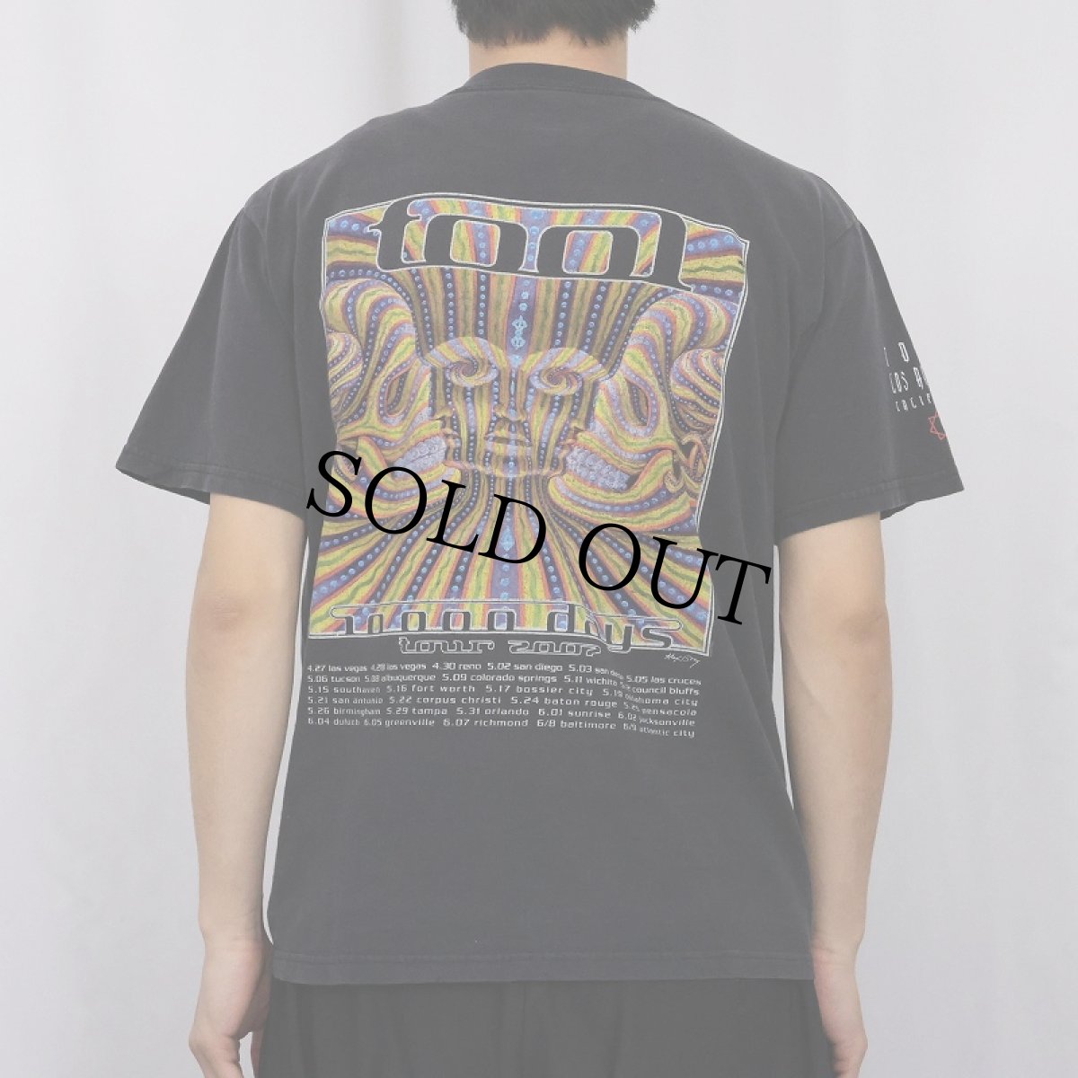 画像4: 2007 TOOL "10000 days tour 2007" ロックバンドツアープリントTシャツ BLACK M (4)
