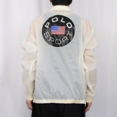 画像4: 90's POLO SPORT Ralph Lauren ロゴプリント ナイロンジップジャケット L (4)