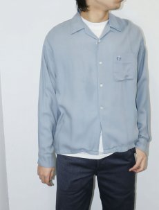 画像1: 〜60's コットン×レーヨンオープンカラーシャツ M (1)