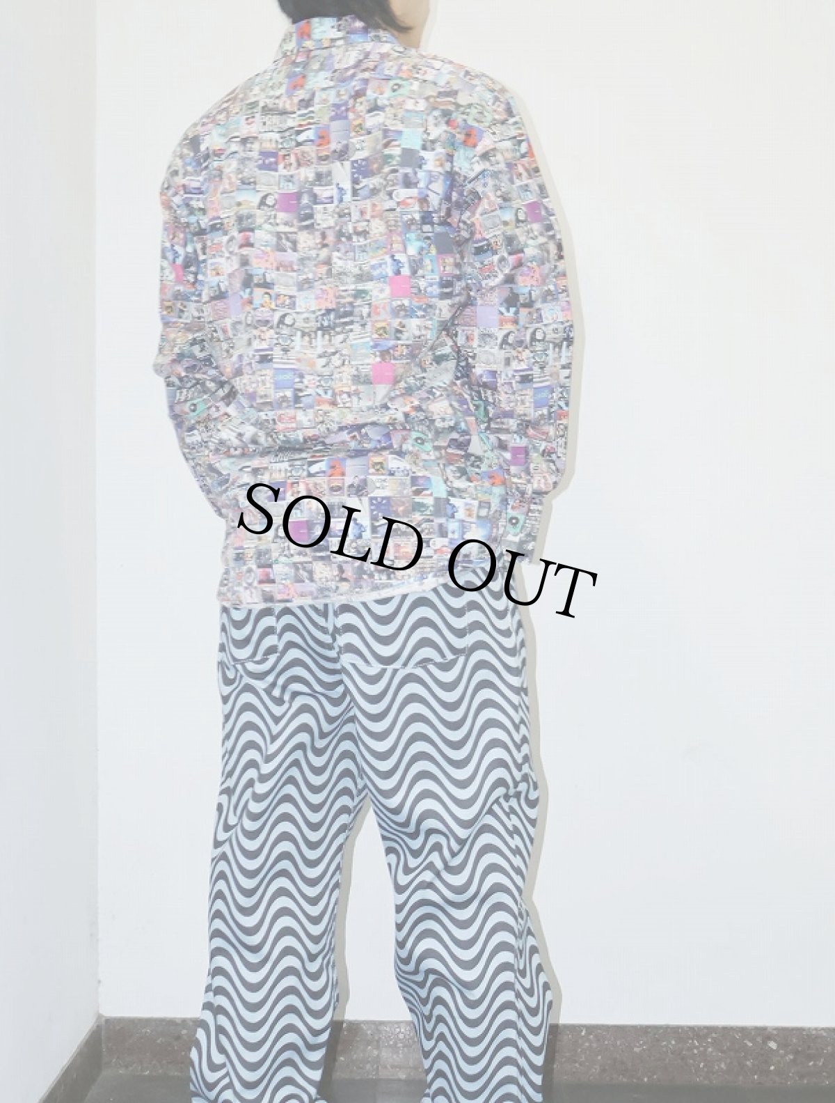 画像5: 2000's COTON DOUX アーティストジャケットプリントシャツ SIZE42 (5)