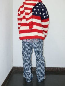 画像5: ECUADOR製 星条旗柄 ウールニットパーカー (5)