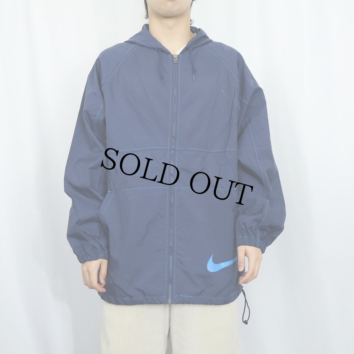 画像3: 【SALE】 90's NIKE ロゴプリント ナイロンパーカー M (3)