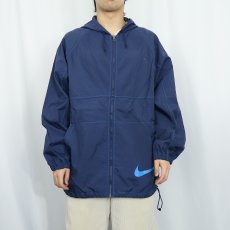 画像3: 90's NIKE ロゴプリント ナイロンパーカー M (3)