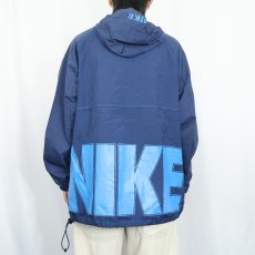 画像4: 90's NIKE ロゴプリント ナイロンパーカー M (4)
