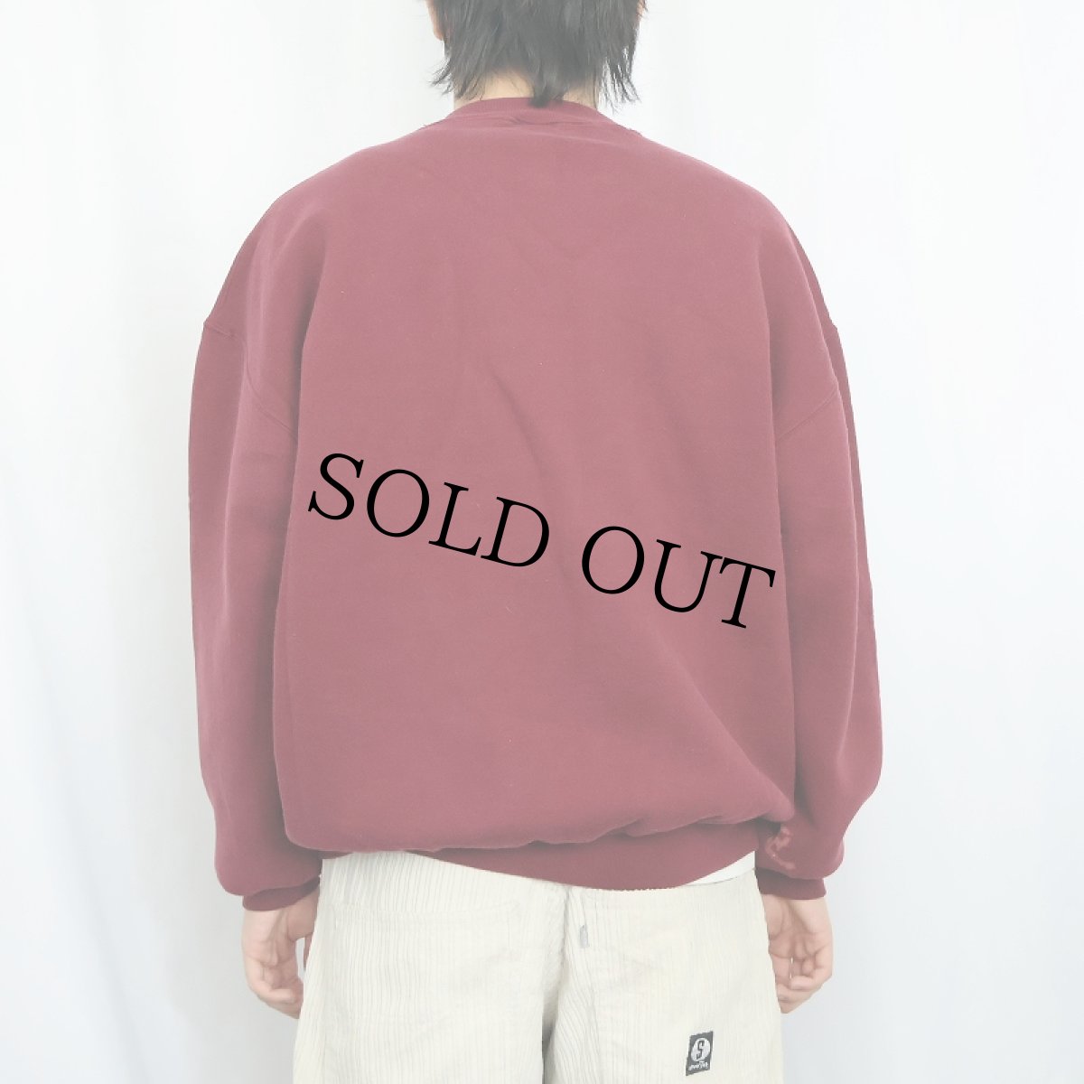 画像3: 90's RUSSELL ATHLETIC 前V 無地スウェット L (3)