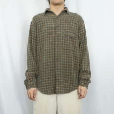 画像2: 90's THE TERRITORY AHEAD 柄織り コットンシャツ M (2)