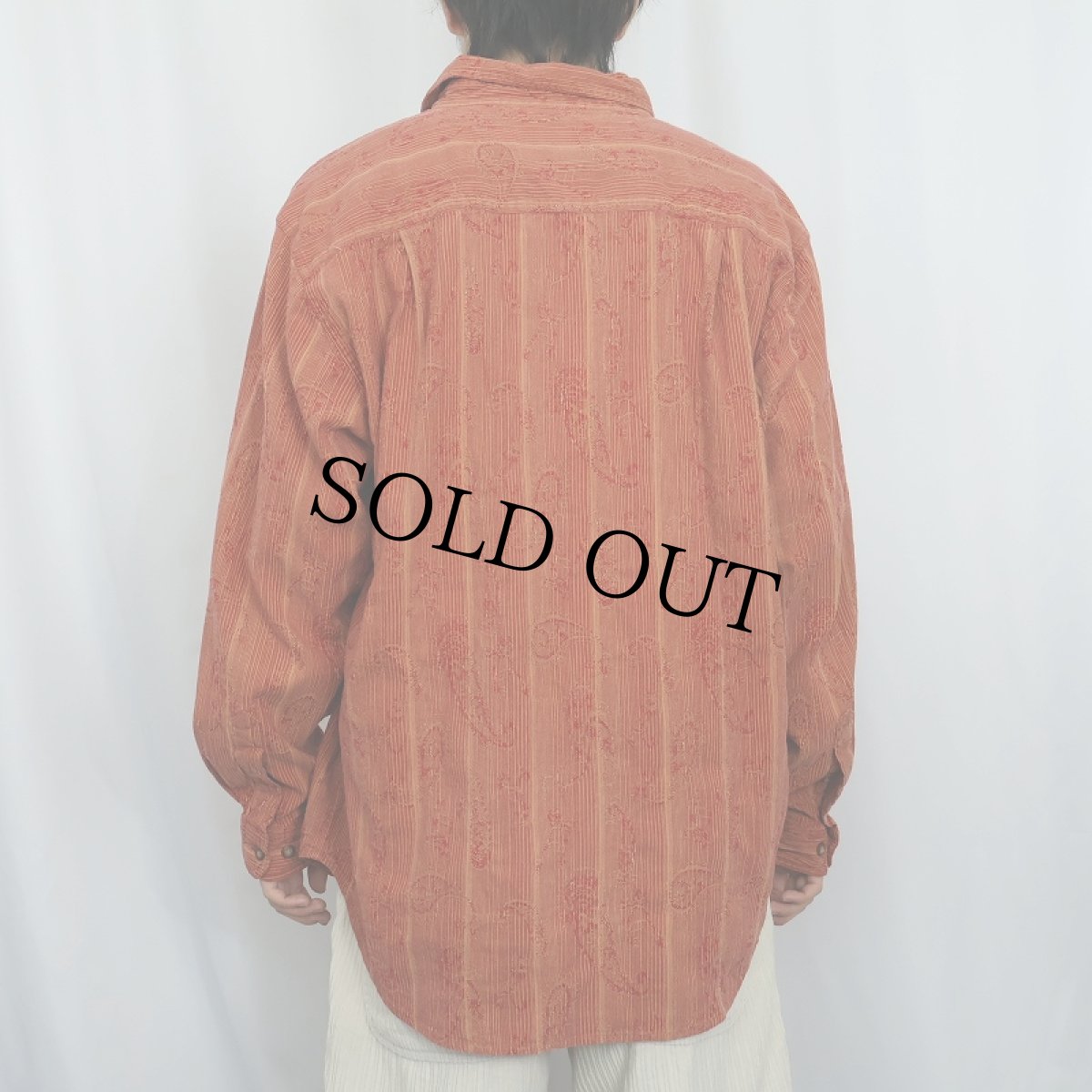 画像3: 90's THE TERRITORY AHEAD 柄織り コットンシャツ XL (3)