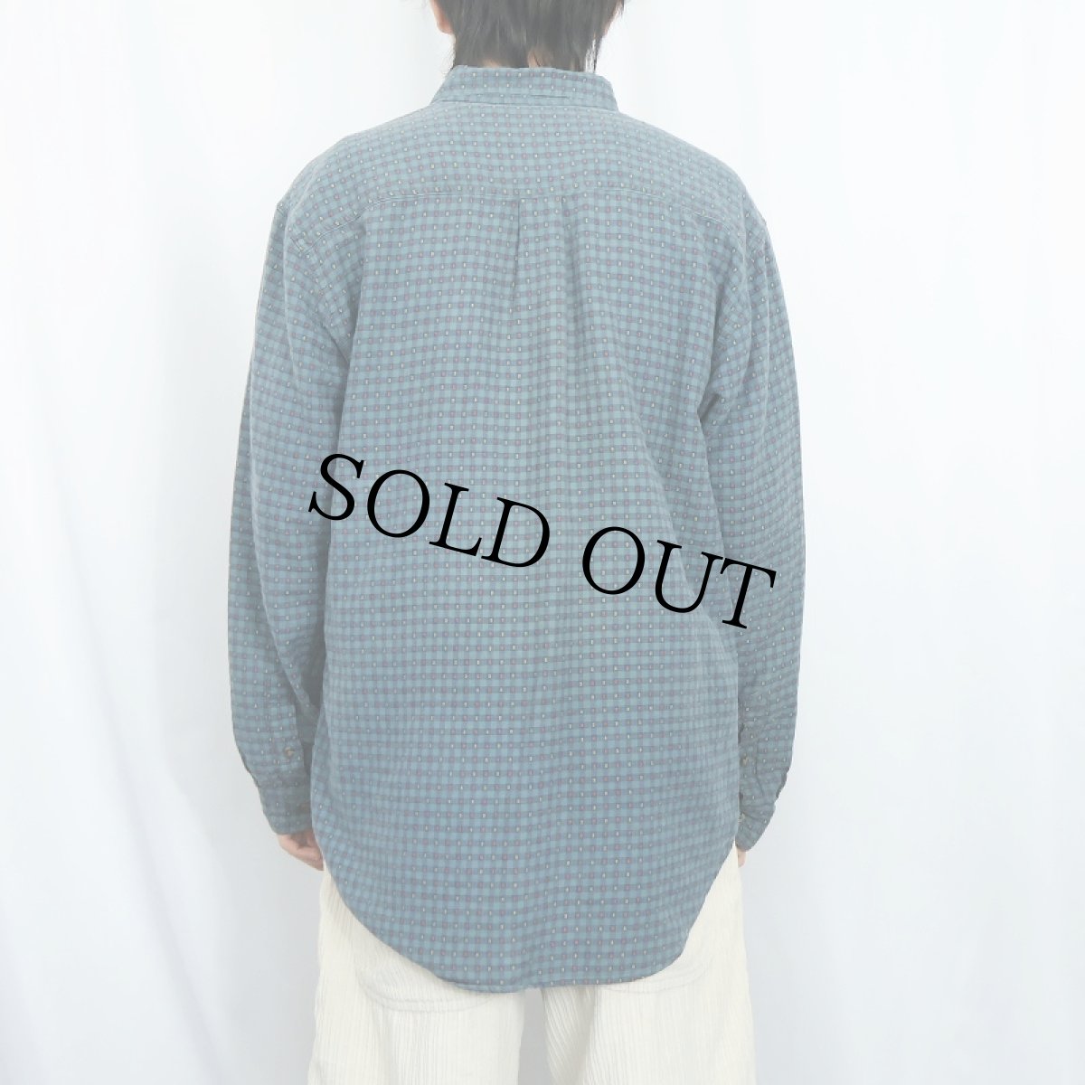 画像3: 90's THE TERRITORY AHEAD チェック柄織り ボタンダウンシャツ  (3)