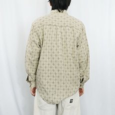 画像3: 90's THE TERRITORY AHEAD チェック柄織り ボタンダウンシャツ M (3)