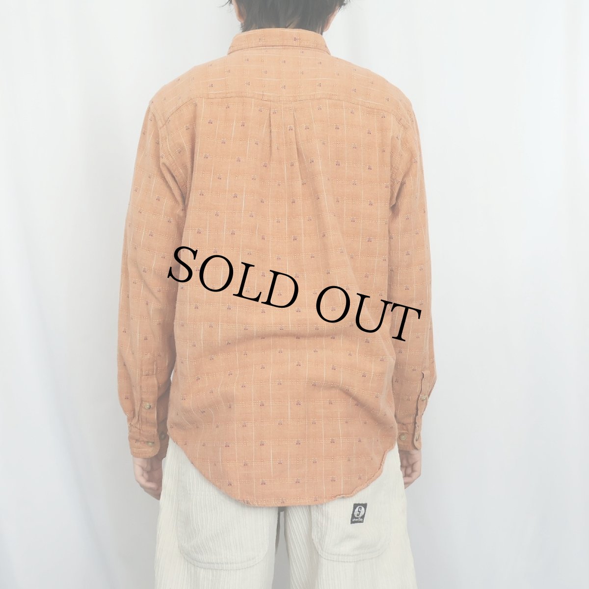 画像3: 90's THE TERRITORY AHEAD チェック柄織り ボタンダウンシャツ L (3)