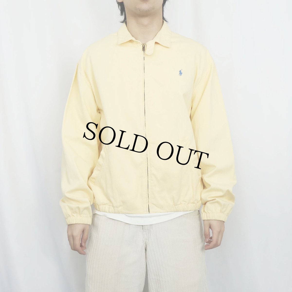 画像2: 90's POLO Ralph Lauren USA製 ロゴ刺繍 コットンスイングトップ M (2)