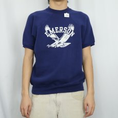 画像2: 60's Velva Sheen "EMERSON" フロッキープリント 半袖スウェット XL (2)