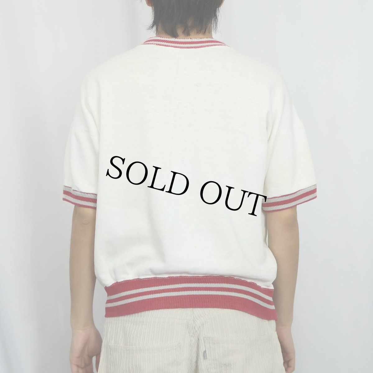 画像3: 60's Champion 大文字ランタグ USA製 "Cougars" プリント半袖スウェット L (3)