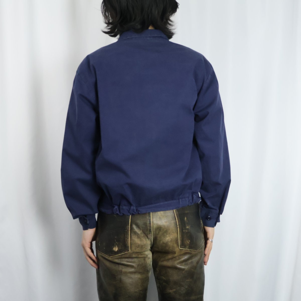 画像3: 50's Dan River "TENNESSEE" コットンスイングトップ NAVY M (3)