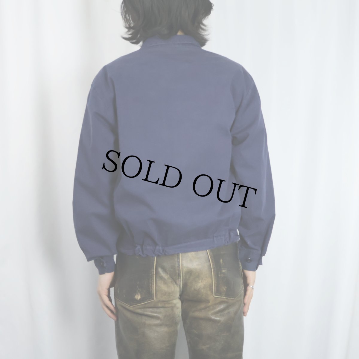 画像3: 50's Dan River "TENNESSEE" コットンスイングトップ NAVY M (3)