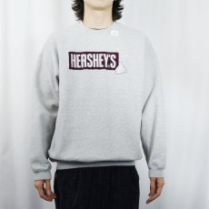 画像2: HERSHEY'S お菓子企業 ロゴ刺繍 スウェット L (2)