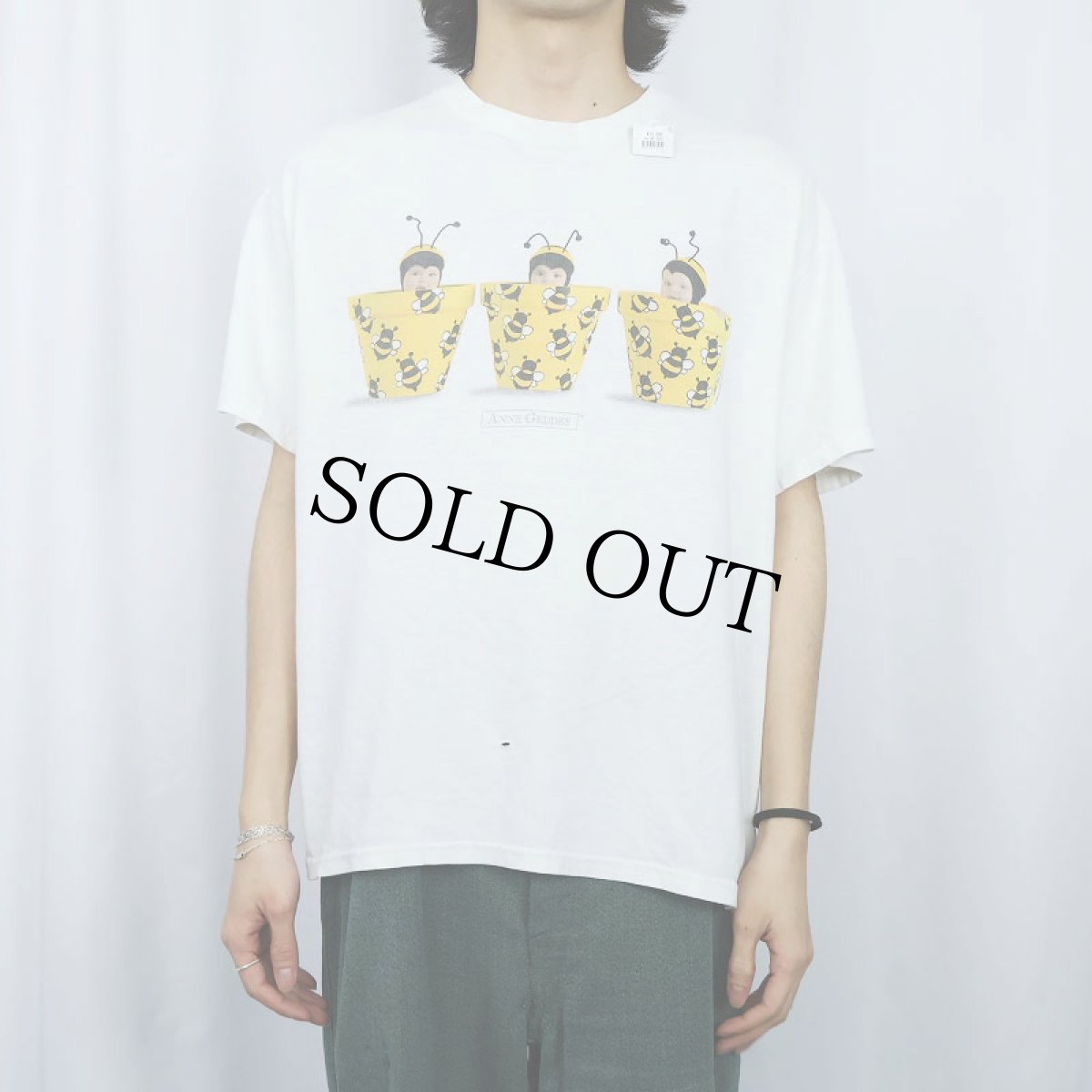 画像2: 90's ANNE GEDDES 赤ちゃんフォトアートプリントTシャツ L (2)
