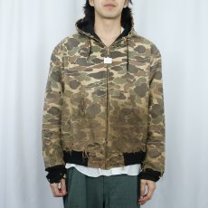 画像2: 80〜90's Carhartt ダックハンターカモ柄 ダックアクティブパーカー (2)