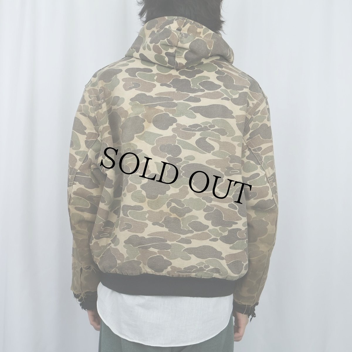 画像3: 80〜90's Carhartt ダックハンターカモ柄 ダックアクティブパーカー (3)