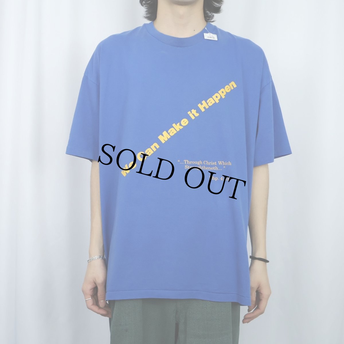 画像2: 90's USA製 "We Can Make it Happen" メッセージプリント ジーザスTシャツ XXL (2)
