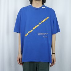 画像2: 90's USA製 "We Can Make it Happen" メッセージプリント ジーザスTシャツ XXL (2)