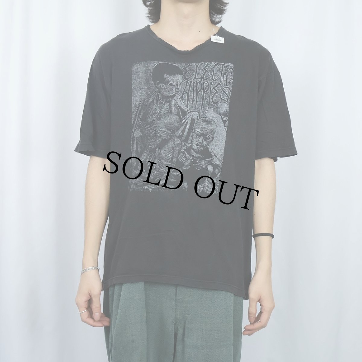 画像3: ELECTRO HIPPIES "PLAY FAST OR DON'T" ハードコアバンドプリントTシャツ BLACK  (3)