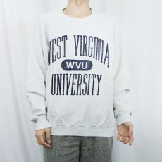 画像2: 90's RUSSELL ATHLETIC HIGH COTTON USA製 "WEST VURGINIA UNIVERSITY" プリントスウェット M (2)
