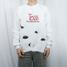 画像2: 80's USA製 "Texas It's Like A Whole Other Country." ゴルフイラストプリントスウェット XL (2)