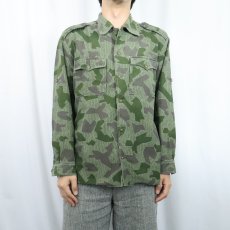 画像2: 80's ブルガリア軍 スプリンターカモ柄 フィールドシャツ  (2)
