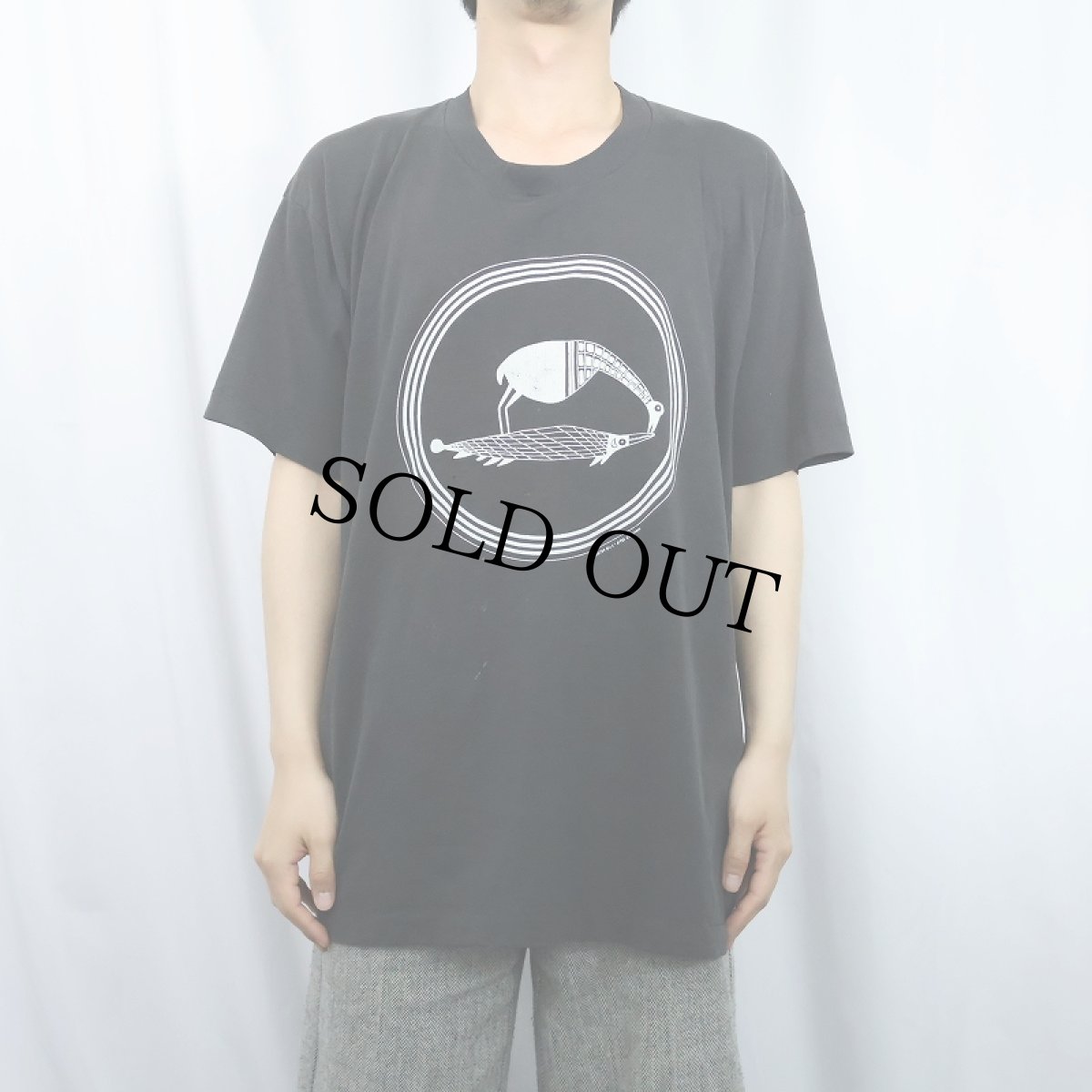 画像2: 90's USA製 "BUSTER BILL" アートプリントTシャツ BLACK XL (2)