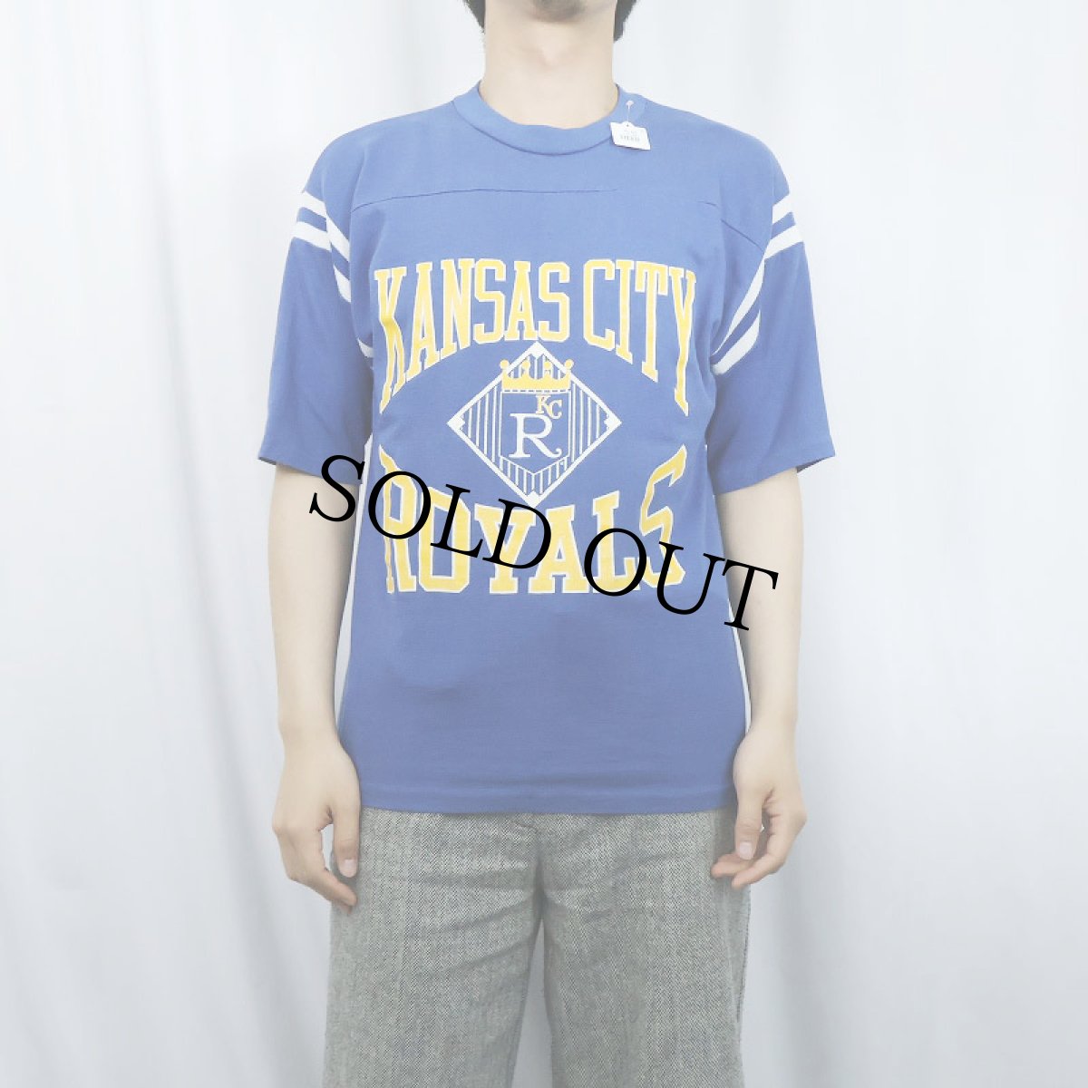 画像2: 70〜80's Altex USA製 "KANSAS CITY ROYALS" フットボールTシャツ M (2)