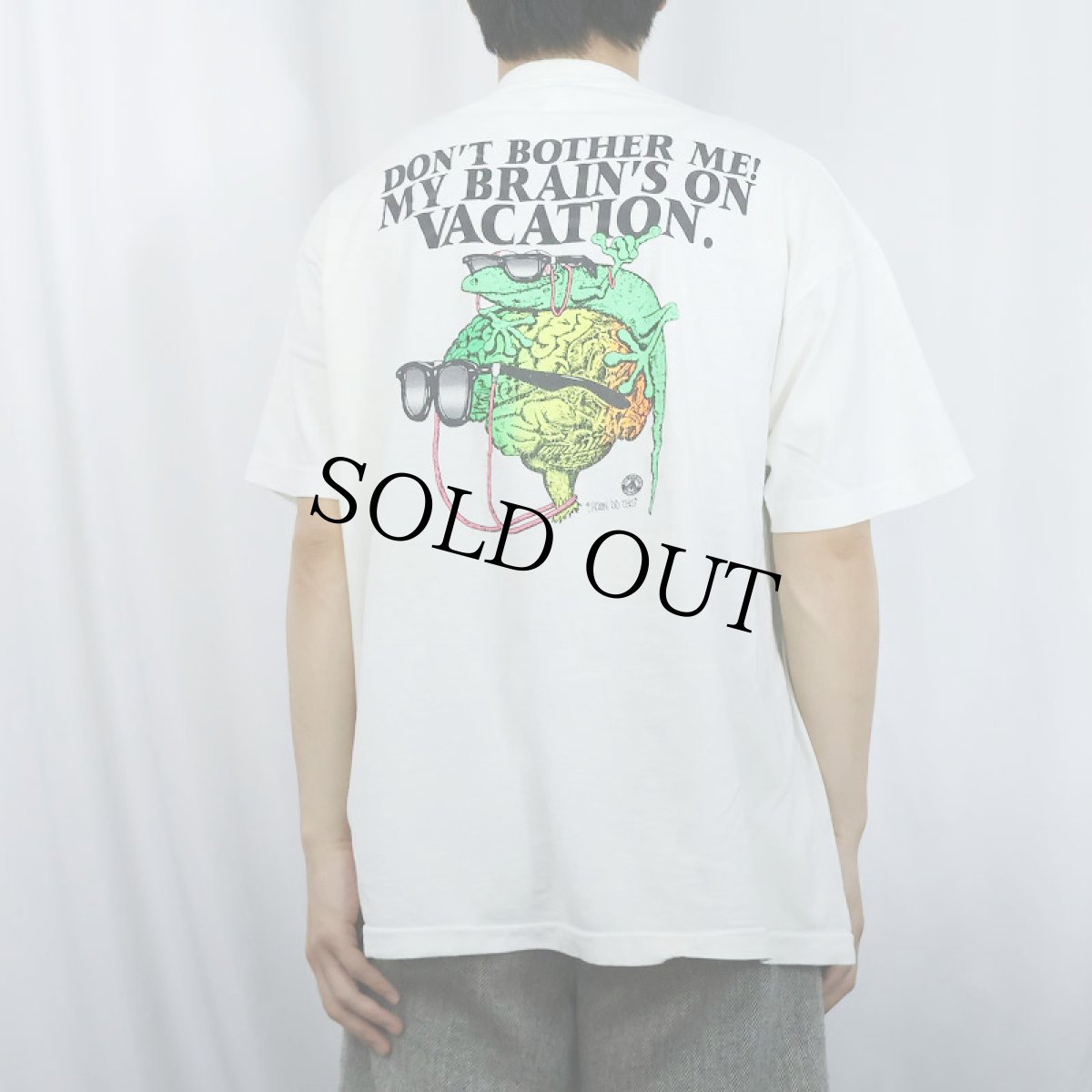 画像4: 90's Brain Waves USA製 サーフブランド プリントTシャツ XL (4)