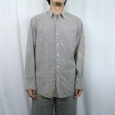 画像2: 90's GAP 総柄 コットンボタンダウンシャツ S (2)