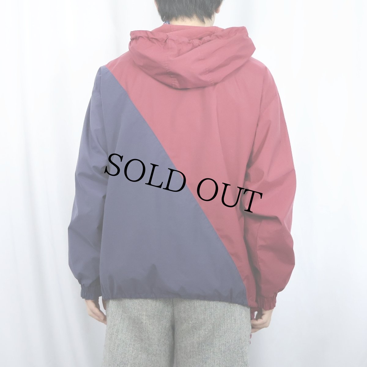 画像3: 90's GAP 2トーンナイロンアノラックパーカー S (3)