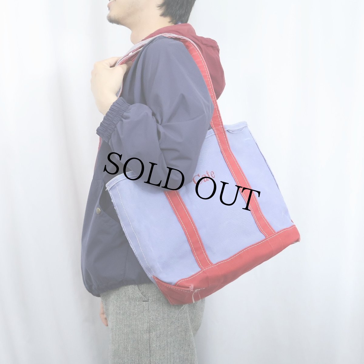 画像2: 90's〜 L.L.Bean USA製 "BOAT AND TOTE" ロングハンドル キャンバストートバッグ MEDIUM (2)