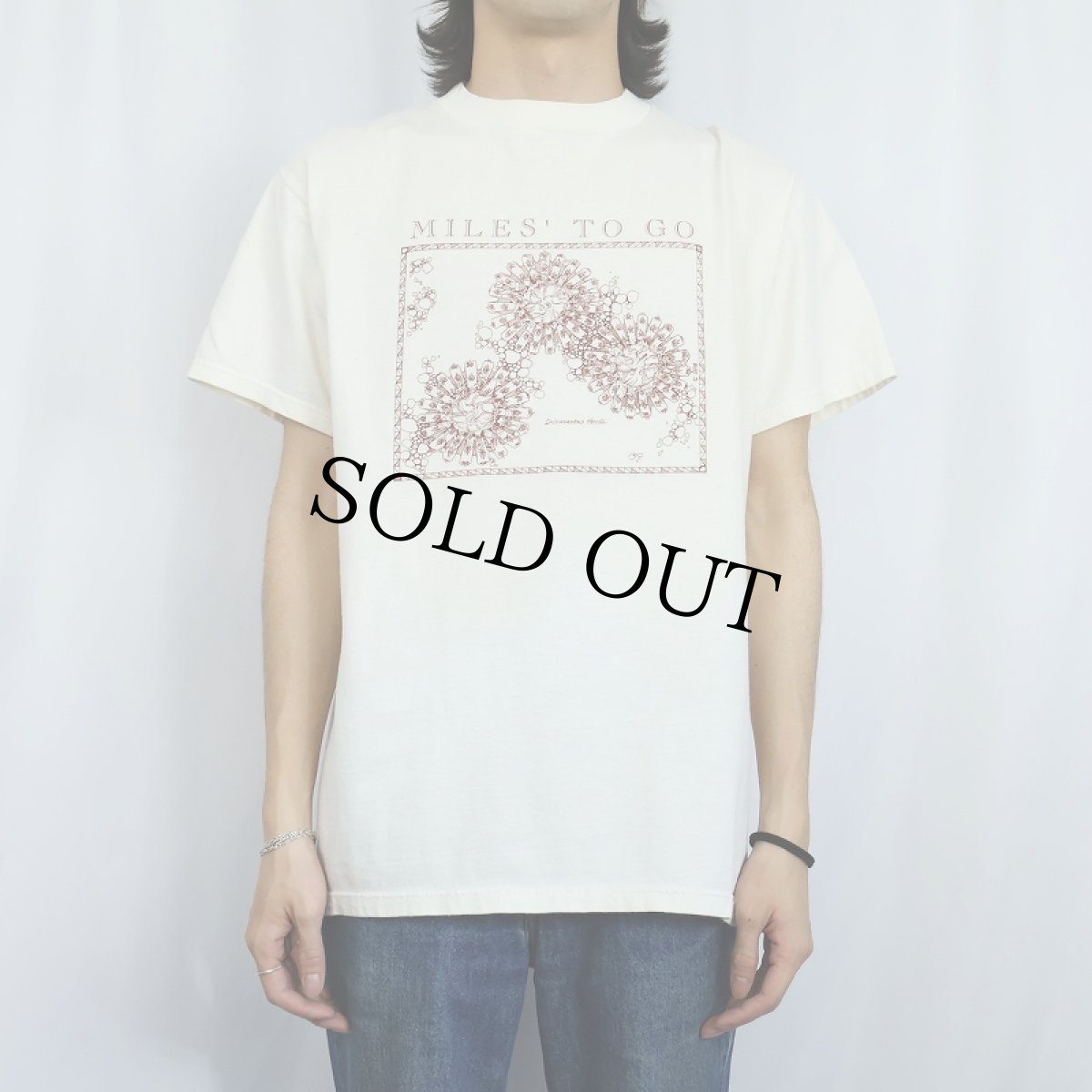 画像2: MILES' TO GO アートプリントTシャツ L (2)