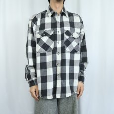 画像2: 90's OSHKOSH B'GOSH USA製 ブロックチェック柄 ヘビーネルシャツ XL (2)