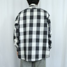 画像3: 90's OSHKOSH B'GOSH USA製 ブロックチェック柄 ヘビーネルシャツ XL (3)