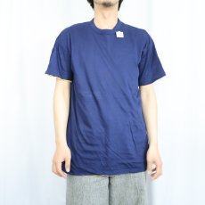 画像3: 80's IMP PRINT Sportswear ダブルフェイス リバーシブルTシャツ NAVY XL (3)